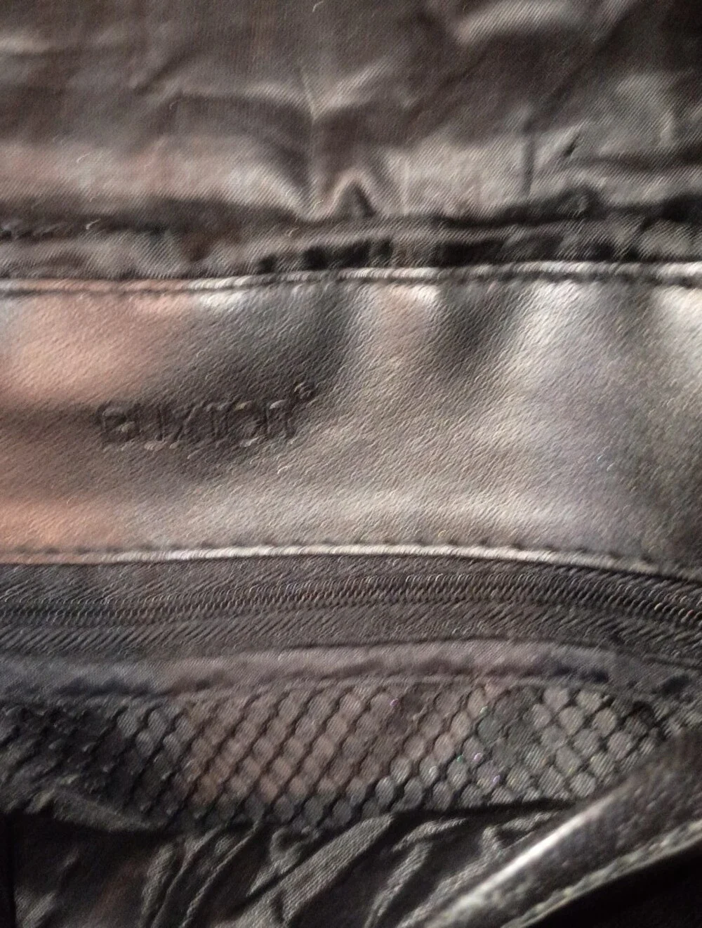 Buxton Black Leather Crossbody Sling Bag